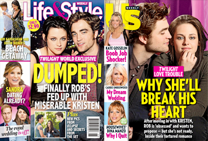 Robert Pattinson, Kristen Stewart, Life and Style Magazine, USWeekly Magazine Robert Pattinson, Kristen Stewart, Life and Style Magazine, USWeekly Magazine